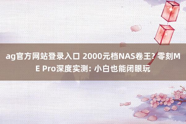 ag官方网站登录入口 2000元档NAS卷王? 零刻ME Pro深度实测: 小白也能闭眼玩