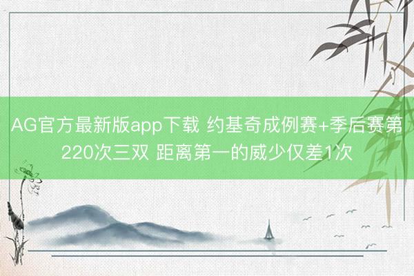 AG官方最新版app下载 约基奇成例赛+季后赛第220次三双 距离第一的威少仅差1次