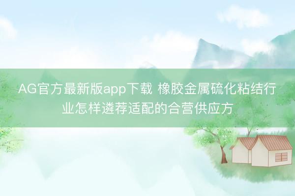 AG官方最新版app下载 橡胶金属硫化粘结行业怎样遴荐适配的合营供应方