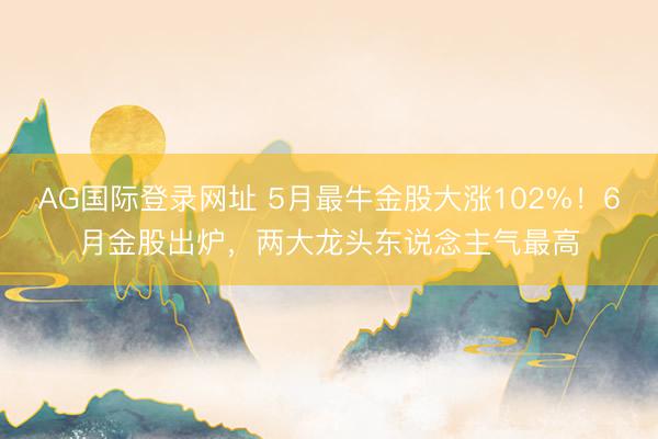 AG国际登录网址 5月最牛金股大涨102%！6月金股出炉，两大龙头东说念主气最高